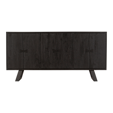 Himalaya Sideboard Iron & Black Mango Wood Modern Geometric Chic