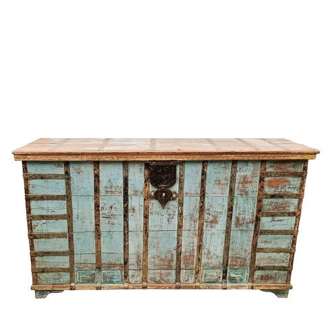Vintage Original Wooden Console With Latch Very Rustic Farmhouse
