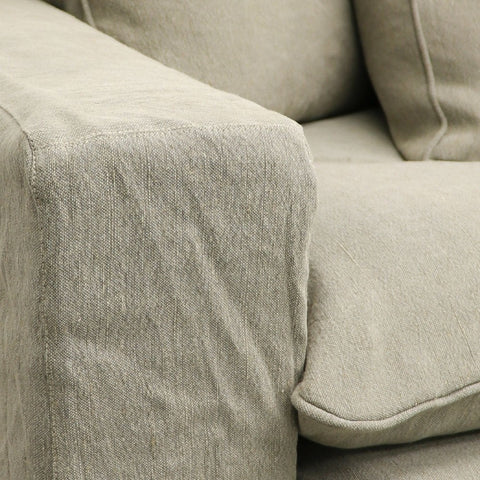 Keely Slipcover Sofa / Lounge Khaki Colour 2 Seater