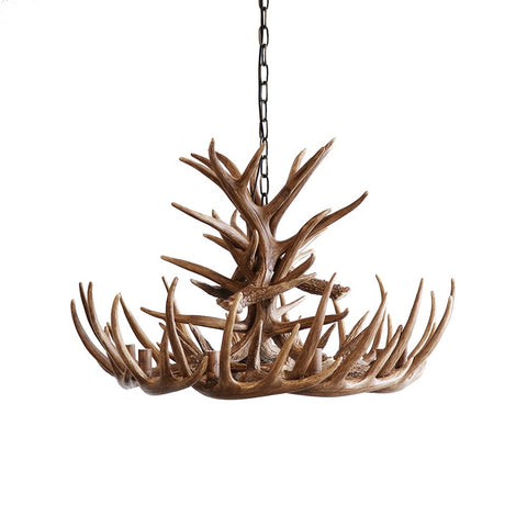 Rustic Chic Faux Antler Chandelier 9 Lights