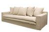 Oatmeal Coloured Keely Slipcover Sofa / Lounge 3 Seater