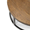 Ari Nesting Coffee Table Set Steel & Mango Wood Modern Rustic Design