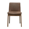 Clifton Architectural Oak Dining Chair - Brown Italian Leather