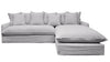 Lotus Luxurious Modern Slipcover 2.5 Seater Modular Sofa / Lounge RH Chaise Cement Grey Colour