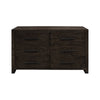 Portland 6 Drawer Dresser / Commode Reclaimed Pine - Espresso Colour