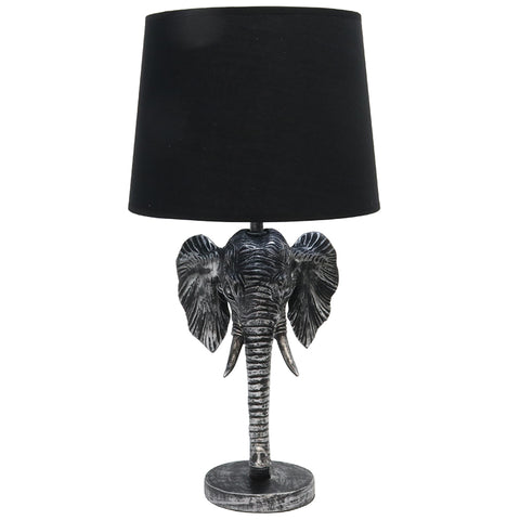 Artistic & Quirky Graphite/Black Elephant Table Lamp