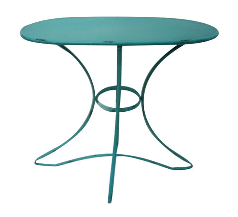 Oval Geometric Chic Metal Hall Table / Side Table