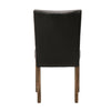 Sasa Modern Chic Oak & Black Leather Dining Chair