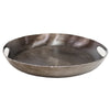 Black Smoke Aluminium Handle Tray Decorative Showpiece Ornament