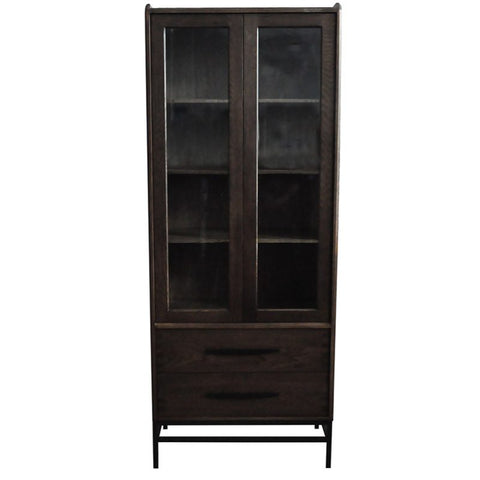 Carlton Charming Iron & Dark Wood Storage Display Cupboard