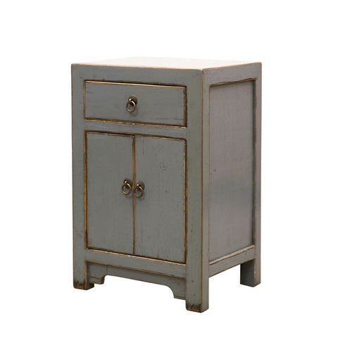 Vintage Blue/Grey Shabby Chic Oriental Bedside Table Sideboard Table / Lamp Table