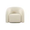 Ivory Boucle Chicago Swivel Lounge Chair / Armchair