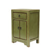 Vintage Green Shabby Chic Oriental Bedside Table / Lamp Table