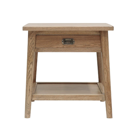 Vaasa Scandinavian Chic American Oak Bedside Table