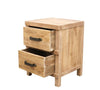 Recycled Elm 2 Drawer Bedside Table - Handcrafted Farmhouse Chic