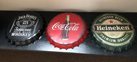Old Style Coke Coca Cola Bottle Cap Shaped Wall Art Sign