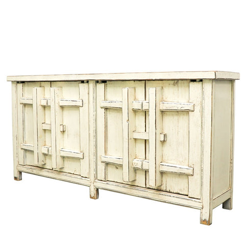 Vintage Cream Traditional Oriental Shabby Chic Buffet / Sideboard