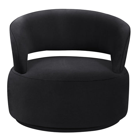 Indiana Occasional Chair / Lounge Chair Modern Couture - Black Velvet