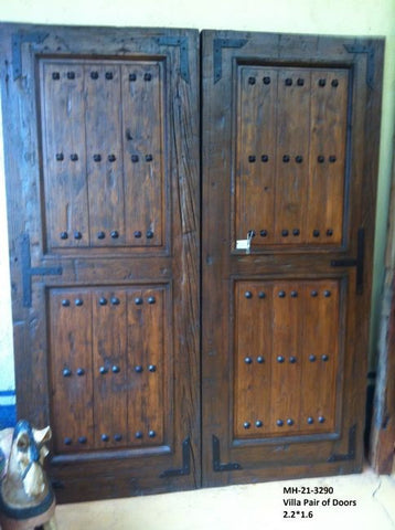 Exterior Rustic Front Doors (Or Interior Doors) Authentic Mexican Wood & Hand Forged Iron
