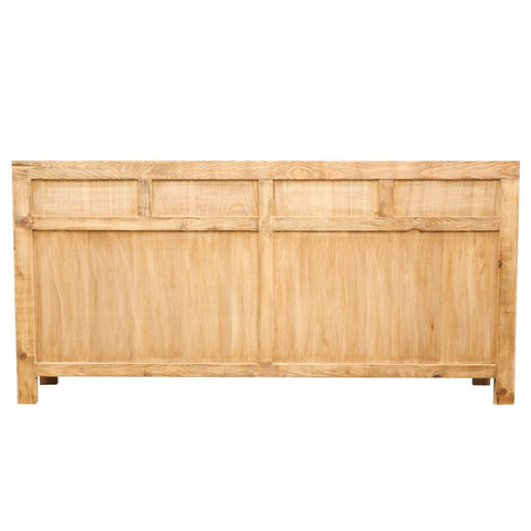 Natural Whitewash Oriental 4 Door Sideboard / Hutch