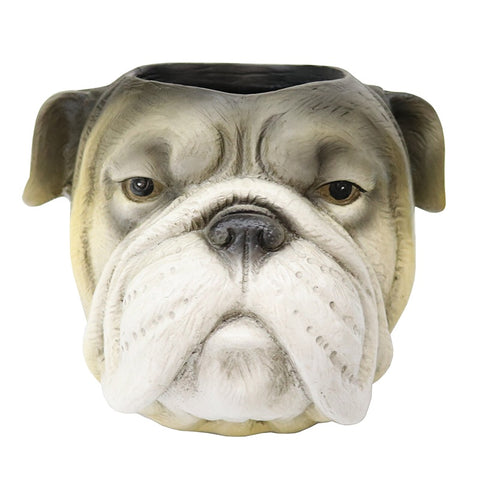 Bulldog Vase Gorgeous Decorative Display Ornament