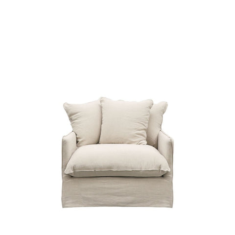 Lotus Luxurious Modern Slipcover Sofa / Lounge Armchair Oatmeal Colour