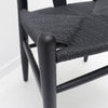 Joffre Dining Chair Black Rattan Weave & Oak Wood