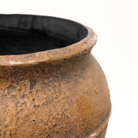 Taranto Rustic Concrete Large Planter - Iron Ore / Rust Inspired Finish