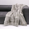 Ultimate Luxury Arctic Rabbit Full Skin Grey Fur Throw - Lounge / Bed Throw