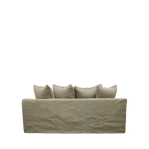 Keely Slipcover Sofa / Lounge Khaki Colour 2 Seater