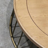 Reid Oak & Brass Chic Coffee Table - Geometric Modern