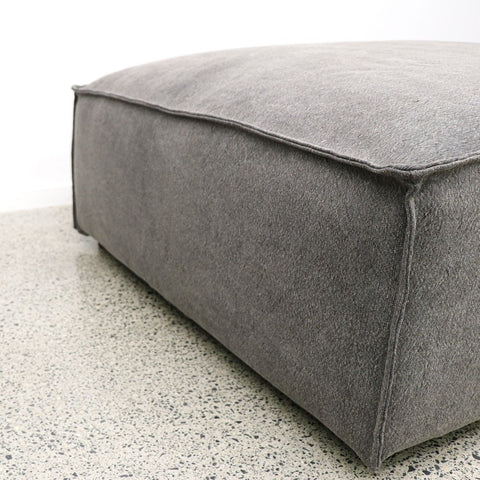 The Maddox Modular Contemporary Sofa Ottoman - Charcoal Grey