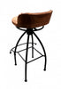 Handforged Banca Designer Bar Stool Tropical Hardwood & Iron