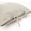 Tully Light Grey Luxury Bow Tied Lounge / Chair Cushion 55cm x 55cm