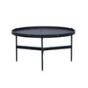 Taller Haywood Leather Buckle Detail Black Coffee Table