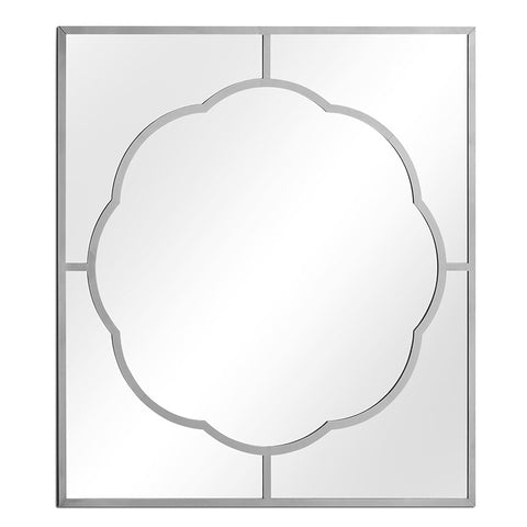 Ashton Stainless Steel Modern Geometric Petal Flower Mirror