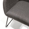 Folio Charcoal Fabric & Sleigh Metal Frame Dining Chair