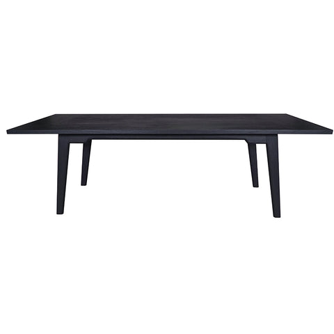 Nungu Clean Modern Lines Black Wood Dining Table