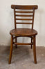 European Ladder Back Style Elmwood Dining Chair - Golden Brown