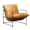 Copenhagen Lounge Chair / Armchair  - Cognac Leather With Black Strap Frame.