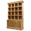 Cuba Reclaimed Pine Hutch Dresser / Sideboard Bookcase With Sliding Cupboard Doors