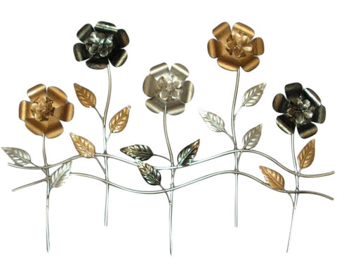 Vine of Flowers 3D Metal Feature Art Wall Hanging XL