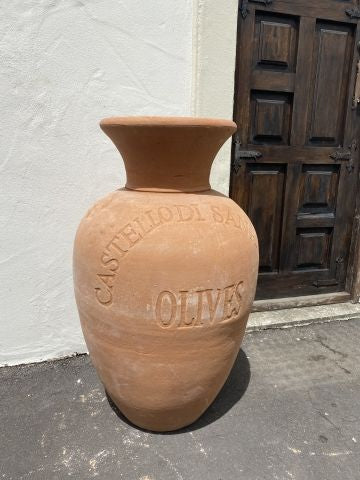 Jarron De Olives Hand Made Terracotta Mexican Display Pot