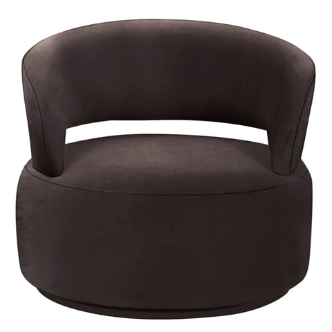 Mushroom Velvet Indiana Occasional Chair / Lounge Chair Modern Couture