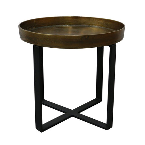 Manhattan Brass Cross Side Table