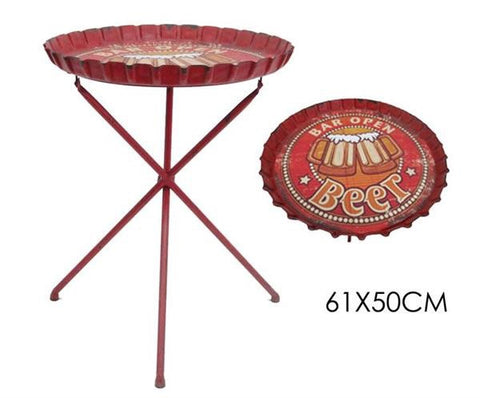 Rustic Table Beer Bottle Cap Bar Design - Man Cave Heaven!