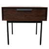 Queens Bedside Table / Side Table Chic Oak Wood & Iron