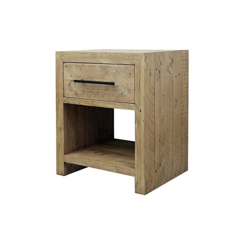 Portland Bedside Table Reclaimed Pine - Natural Colour