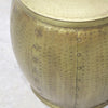 Smaller Chandri Hammered Brass Textured Side Table / Stool - Eye Catching