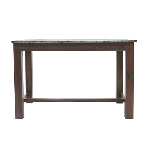 Liverpool Kitchen Bar Leaner Table Made From Teak & Zinc - Great Rustic Industrial Design!